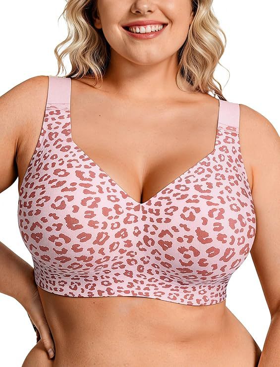 Plunge Bra Push Up - Бесшовный поддерживающий бюстгальтер-топ больших размеров без