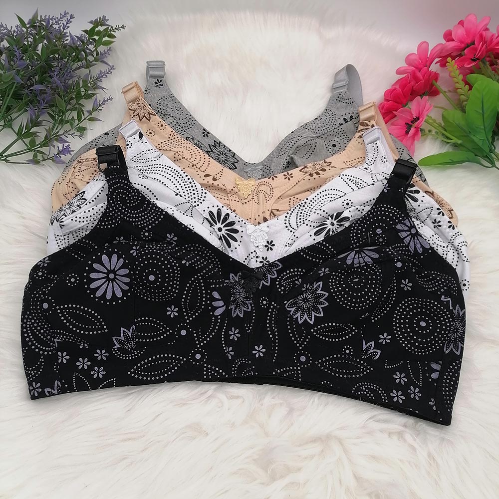 Cotton Bra Everyday - Женский беспроводной бюстгальтер с большой чашкой,