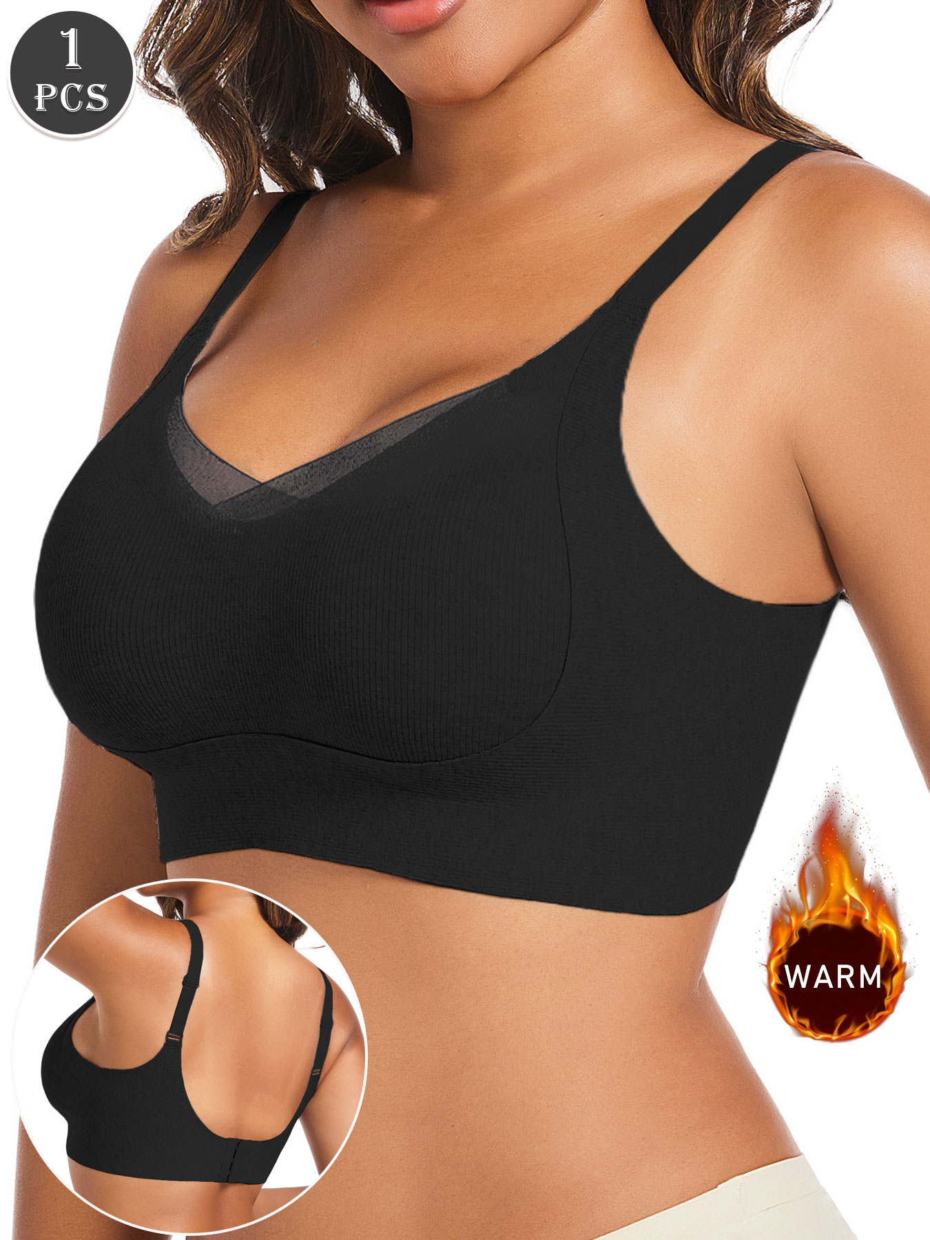 Underwire Bra Padded - 1шт женский повседневный черный бюстгальтер пуш-ап