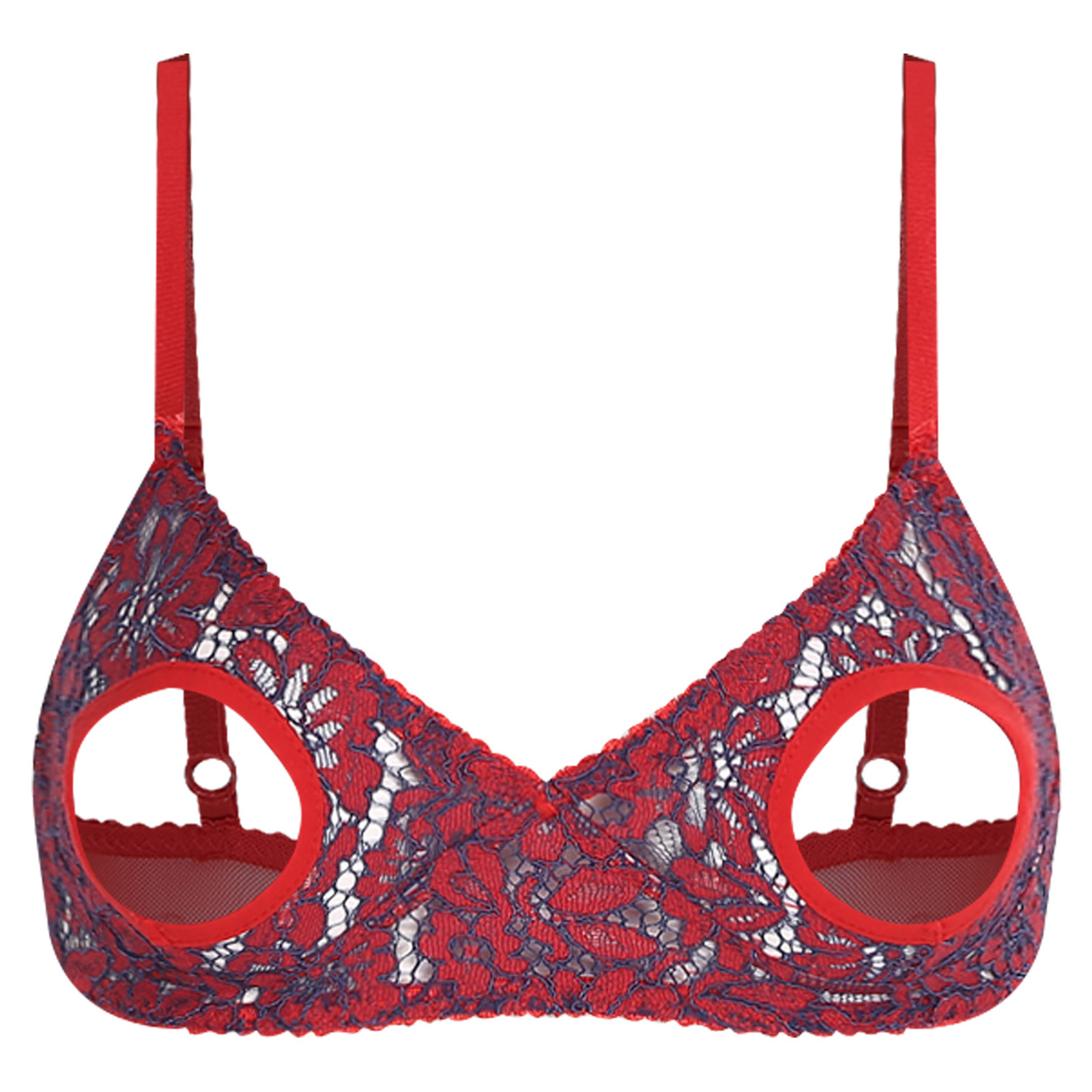 Sheer Mesh Bra - Женский прозрачный сетчатый топ-бюстгальтер с вырезами,